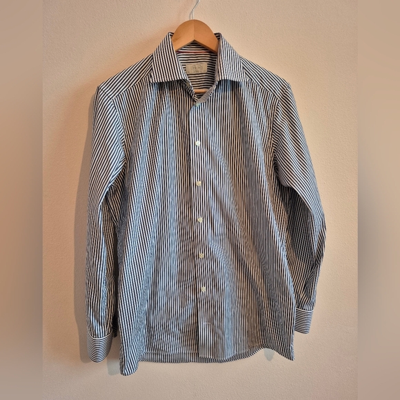Eton Of Sweden Contemporary Fit Dress Shirt Size 39 15 1/2 100% Cotton - Picture 2 of 8
